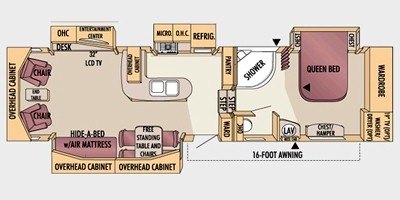 2009 Jayco Designer 34 RLQS floorplan