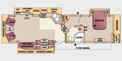 2009 Jayco Designer 35 RLSA floorplan