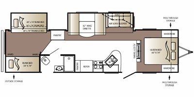 2009 Keystone Outback Sydney Edition 310BHS floorplan