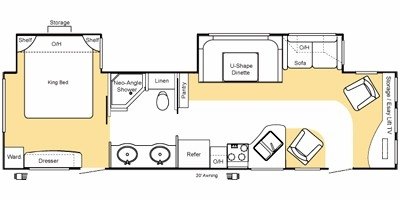 2009 Keystone Sprinter 318FLS floorplan