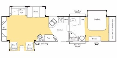 2009 Keystone Copper Canyon 330FWRET floorplan