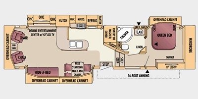 2009 Jayco Legacy 36 RLMS floorplan