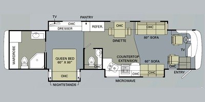 2009 Monaco Knight® 41DFT floorplan