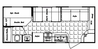 2009 Gulf Stream Trailmaster 186 DB LE floorplan