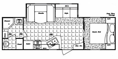 2009 Gulf Stream Kingsport 258 RLS floorplan