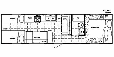 2009 Gulf Stream Trailmaster 295 QB LE floorplan