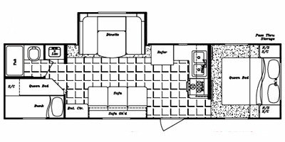 2009 Gulf Stream Kingsport 263 BHS floorplan