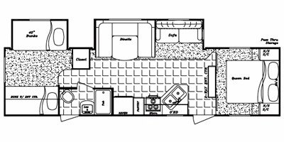 2009 Gulf Stream Kingsport 321 TBS floorplan