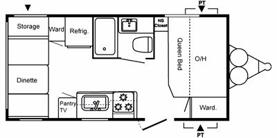 2009 Keystone Springdale 179QB floorplan