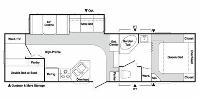 2009 Keystone Springdale 283FWBH-SSR floorplan