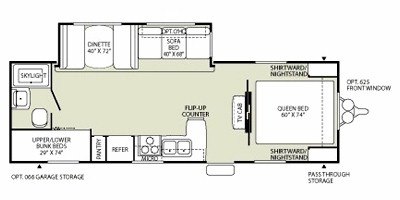 2009 Fleetwood Mallard 26BKS floorplan