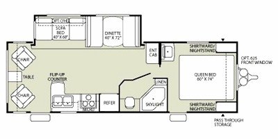 2009 Fleetwood Mallard 26RLS floorplan