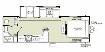 2009 Fleetwood Mallard 27RBS floorplan