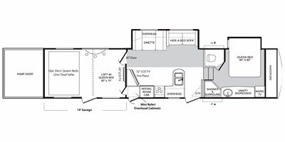 2009 Keystone Raptor 380LEV floorplan