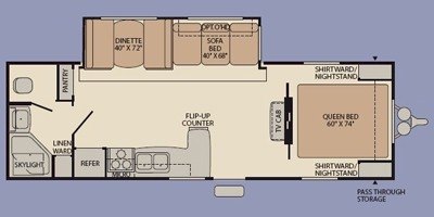 2009 Fleetwood Pioneer 27RBS floorplan