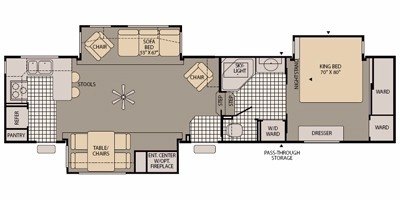 2009 Fleetwood Regal™ 335RKTS floorplan