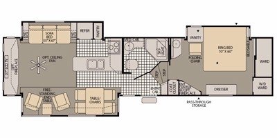 2009 Fleetwood Regal™ 365TSSA floorplan