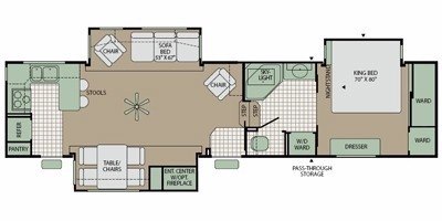 2009 Fleetwood Quantum™ 335RKTS floorplan