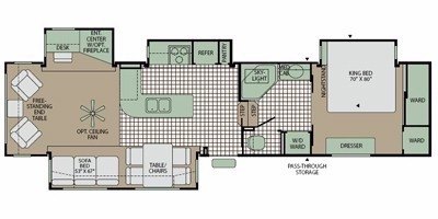 2009 Fleetwood Quantum™ 355RLQS floorplan