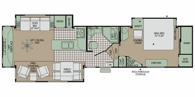 2009 Fleetwood Quantum™ 365TSSA floorplan