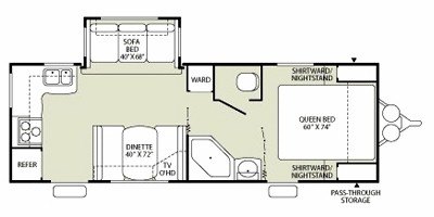 2009 Fleetwood Wilderness® 240RKS floorplan