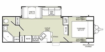 2009 Fleetwood Wilderness® 270RBS floorplan