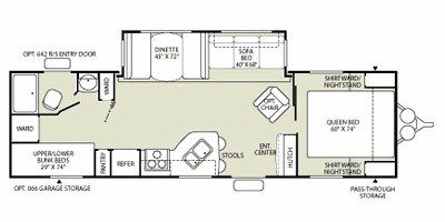 2009 Fleetwood Wilderness® 280BHS floorplan