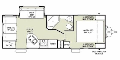 2009 Fleetwood Wilderness® 250RDS floorplan