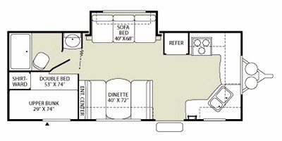 2009 Fleetwood Wilderness® 210FKS floorplan