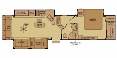 2009 Fleetwood Terry® LX 345GSTS floorplan