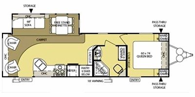 2009 Forest River Salem LA 292RLSS floorplan