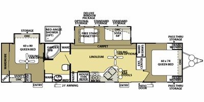 2009 Forest River Salem PT 392FBRB2Q floorplan