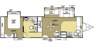 2009 Forest River Salem XL 362FKDS floorplan