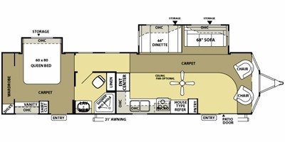 2009 Forest River Salem XL 352FLFB floorplan