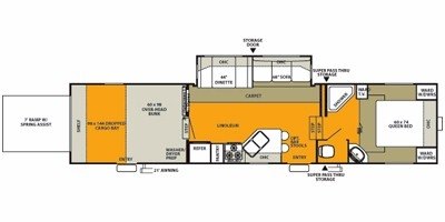 2009 Forest River Salem Sport XL 376SRV floorplan