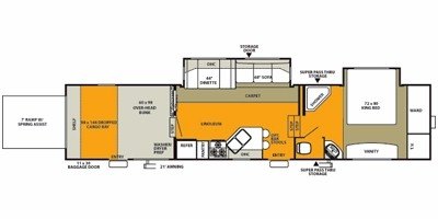 2009 Forest River Salem Sport XL 376SRVBS floorplan