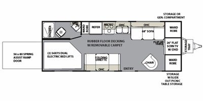 2009 Forest River Salem Sport XL Lite 23FLSRV floorplan