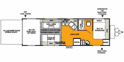 2009 Forest River Salem Sport XL Lite 27FBSRV floorplan