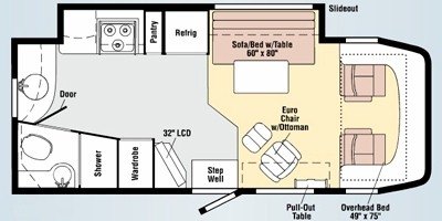 2009 Winnebago View 24A floorplan