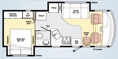 2009 Winnebago Vista 26P floorplan