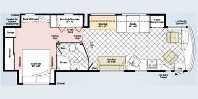 2009 Winnebago Destination 39N floorplan