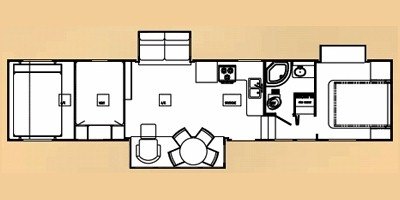 2009 Gulf Stream Enduramax Wide Open 40 MAX floorplan