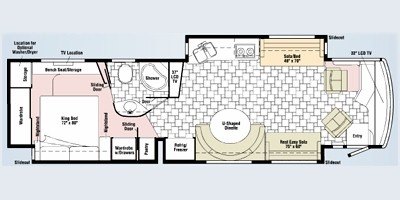 2009 Winnebago Vectra 40WD floorplan