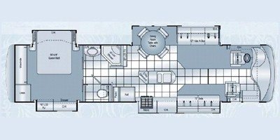 2009 Damon Motor Coach Astoria 3786 floorplan