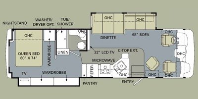 2010 Monaco Monarch® 34SBD floorplan