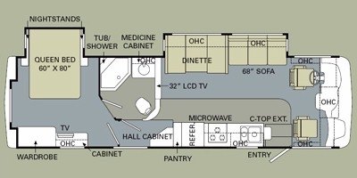 2009 Monaco Monarch® 33SDD floorplan