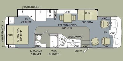 2010 Monaco Monarch® 33SFS floorplan