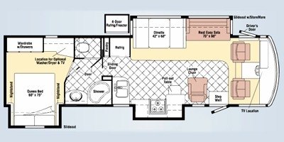 2009 Winnebago Adventurer 35A floorplan