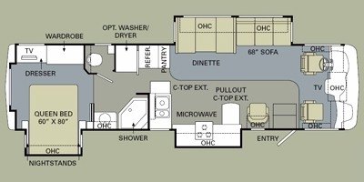 2009 Monaco Monarch® 36PCT floorplan