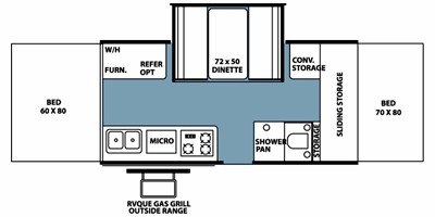 2009 Forest River Rockwood High Wall Series HW256 floorplan